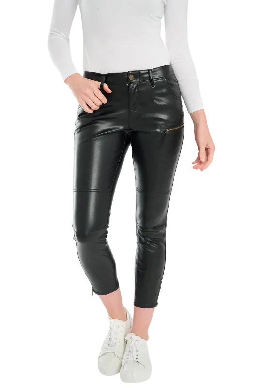 Koen Vegan Leather Pant In Black