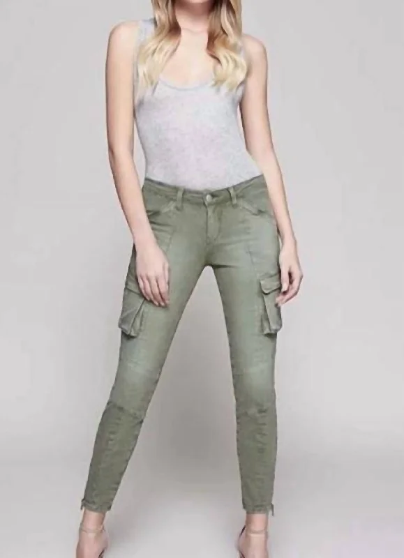 Montgomery Skinny Cargo Pants In Green