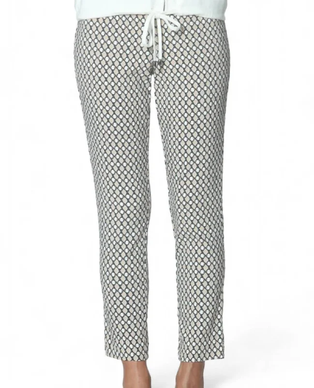 Side Slit Ankle Pant In Honeycomb