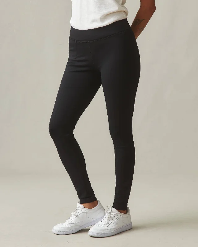 Ponte Slim Pant - Super Black